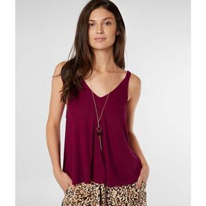Free People Women's Red Sangria Intimately Dani Tank Top Size Small NWOT